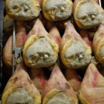 detail of parma hams