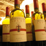 Bottles of wine at the regional Cantina of Emilia Romagna