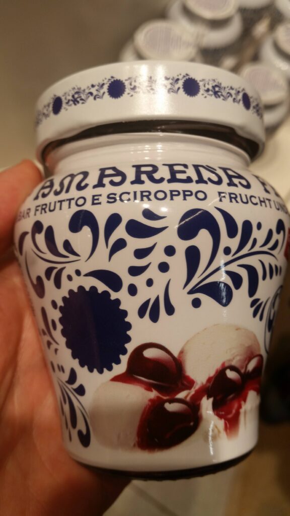 Fabbri Amarena wild cherries in syrup - a classic Emilian food souvenir from Bologna