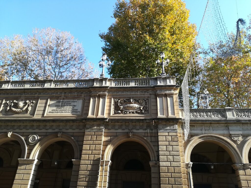 Montagnola park arcade near Porta Galliera in autumn, Bologna
