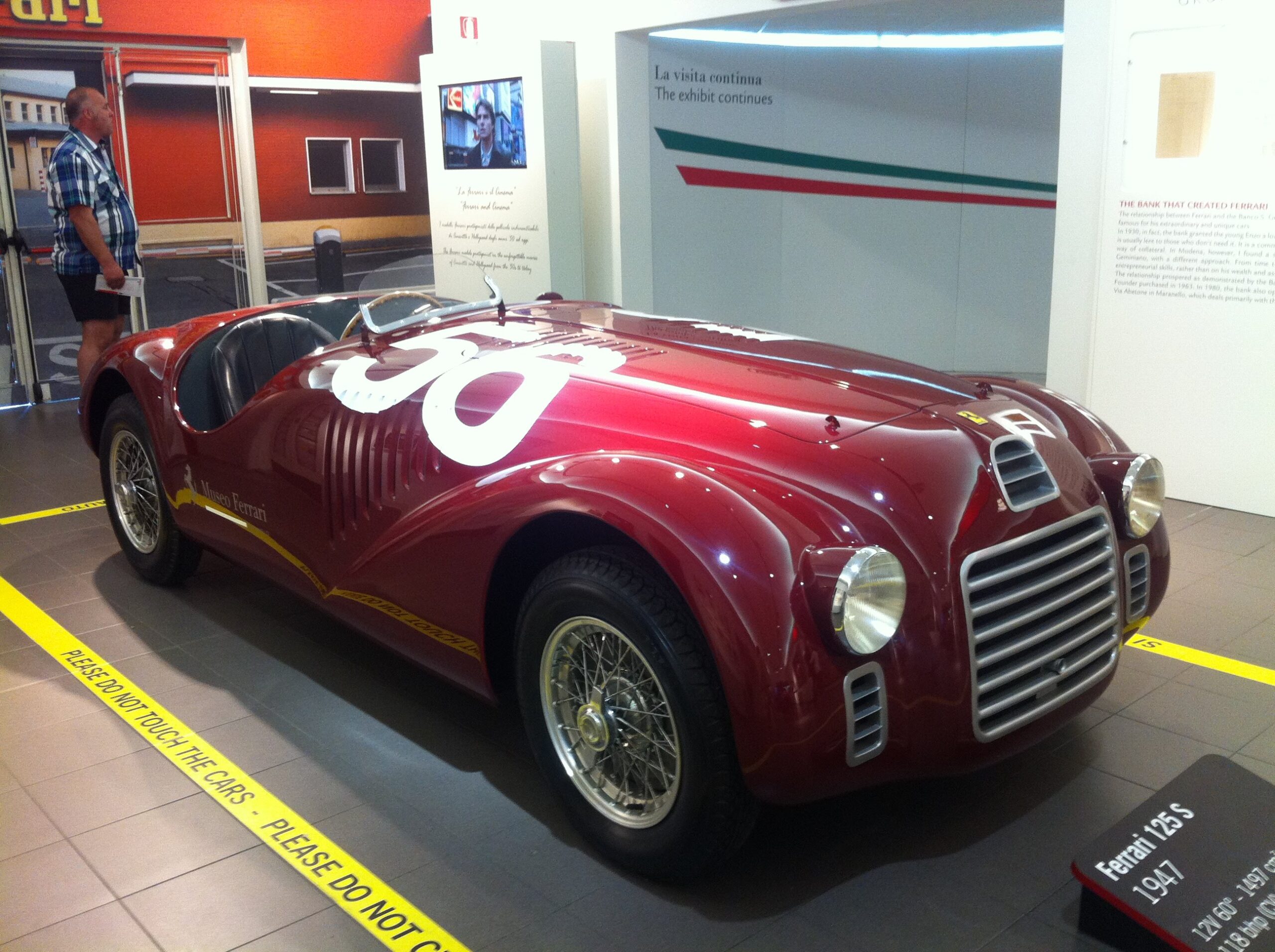 Ferrari 125 S von 1947 im Museo Ferrari in Maranello — ältester Ferrari der Welt